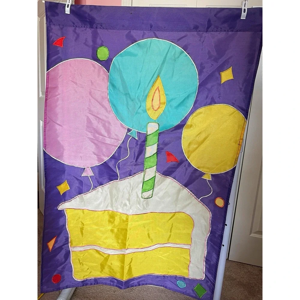 Birthday Cake & Balloons Flag. 32